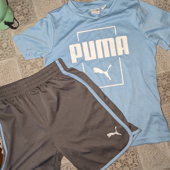 Puma Blue and Gray Kids Tee Set - Picture 5 of 16